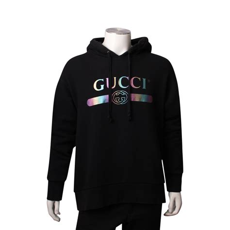 gucci hoodie side view|gucci oversized logo hoodie.